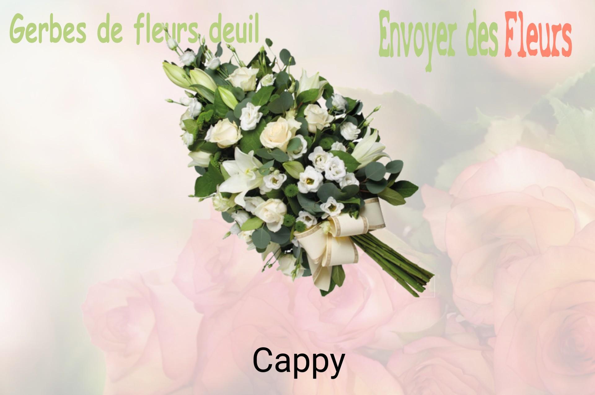 Gerbe de fleurs de deuil livrée à Cappy